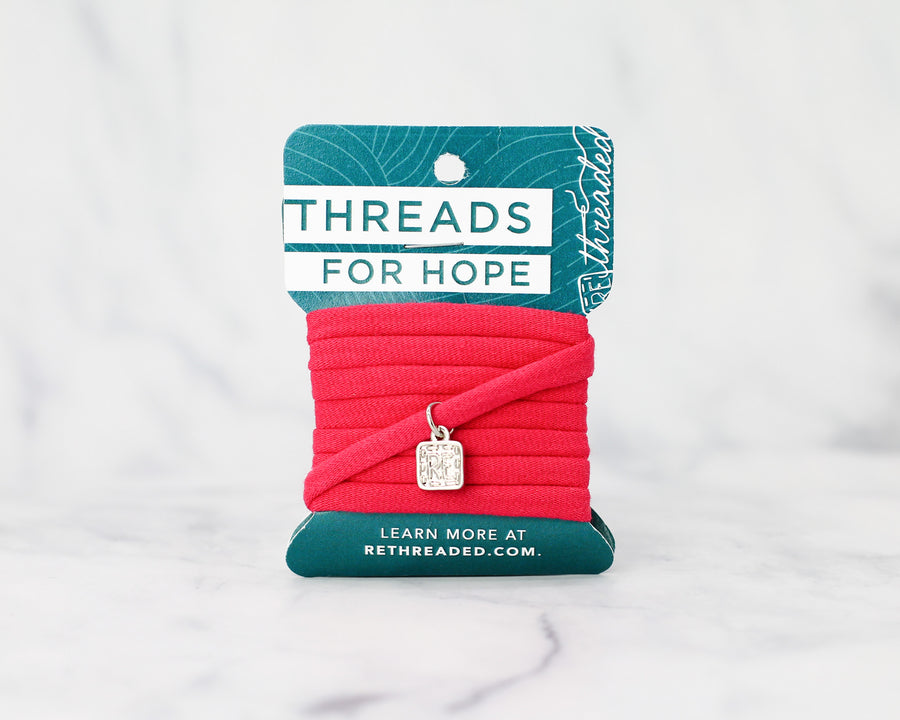 Threads for Hope Bracelet / Watermelon Red