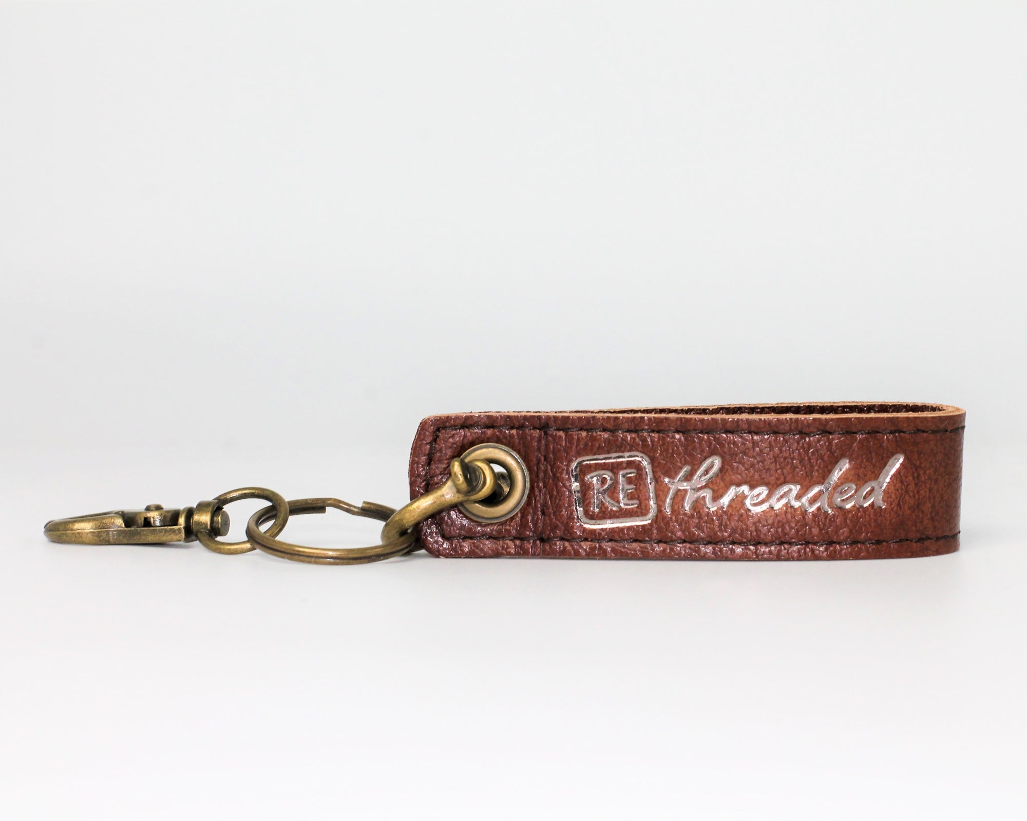 Leather Loop Keychain / Whiskey