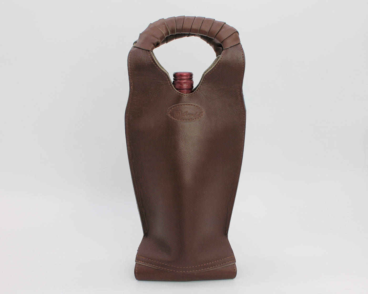 Leather Wine Tote / Whiskey