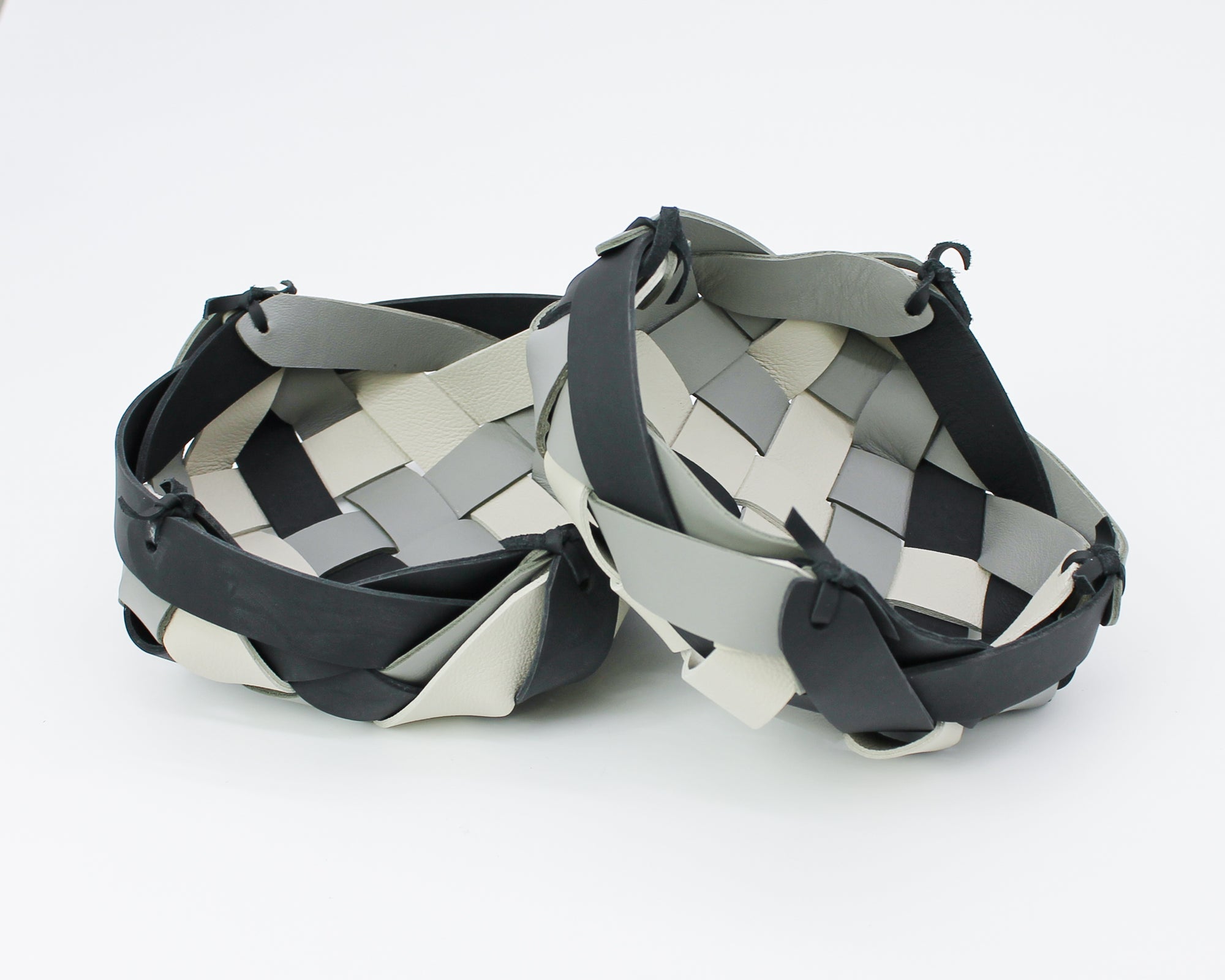 Woven Leather Basket