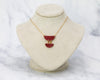 Wedge Drop Necklace / Poinsettia