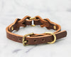 Braided Leather Dog Collar / Medium