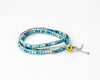 Joy Starfish Pendant Wrap Bracelet / Blue Agate
